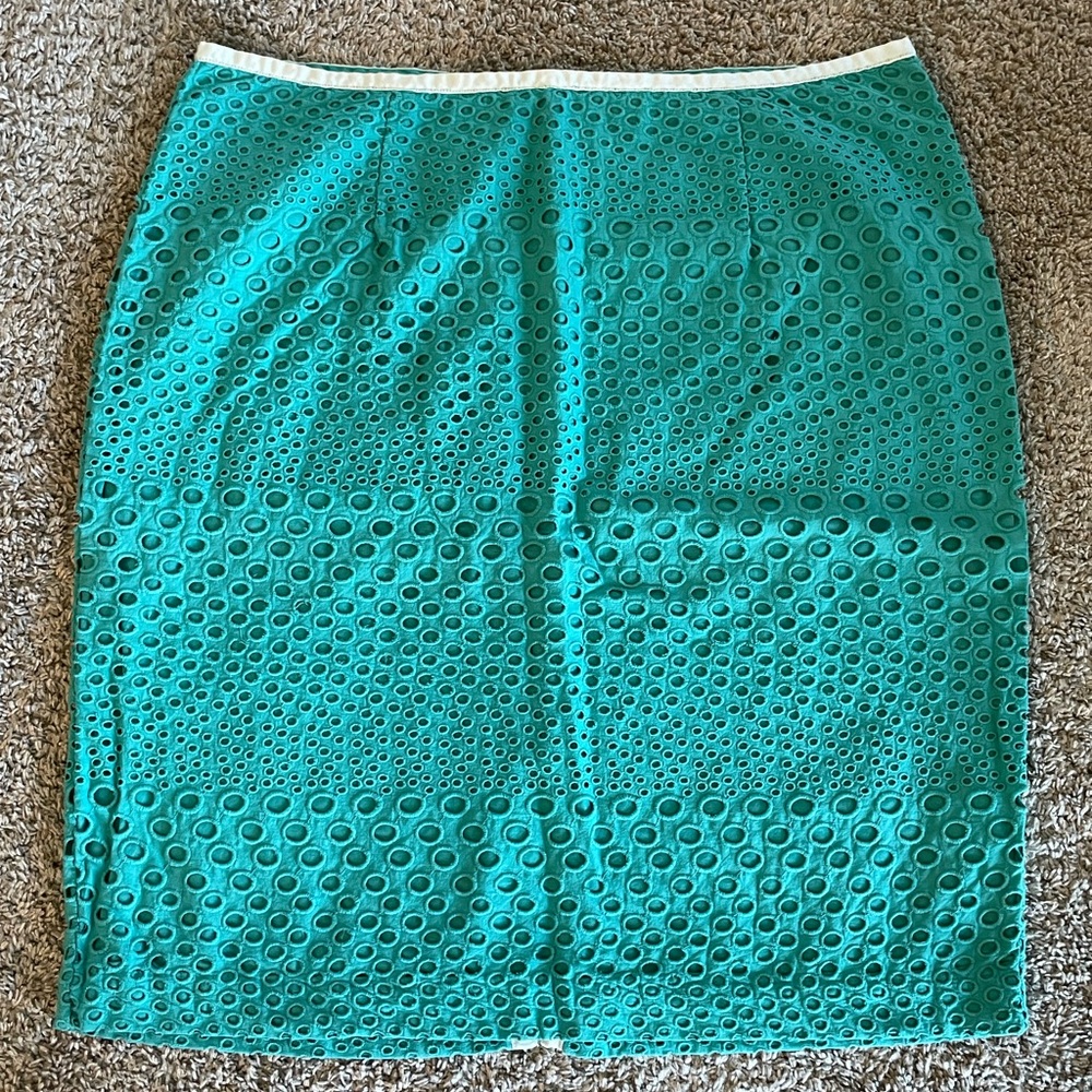 Boden Teal Pencil Skirt